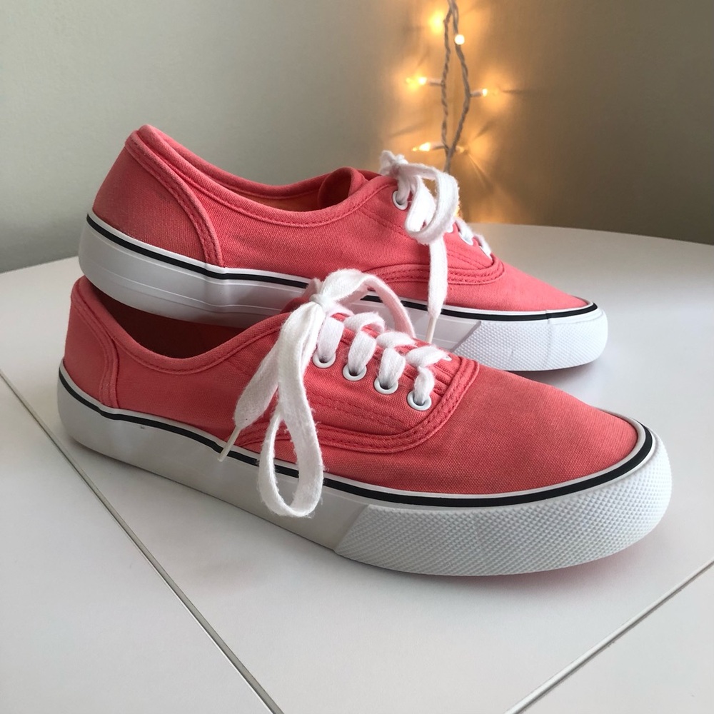 Mossimo Canvas Lace Up Fashion Sneakers - Skater | Coral | Peach | Orange